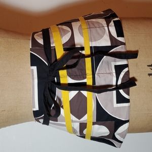 Utility Apron OS Craft Vendor Tag Sale Yellow Black Grey Waist Geometric Artisan